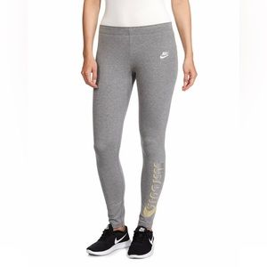 Nike Sportwear Girl's "JDI "Grey/Metallic Legging (940413-091) Sizes Large